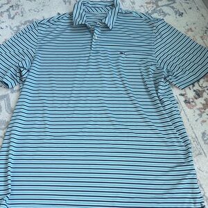 Vineyard Vines Blue Striped Polo Shirt size xl
